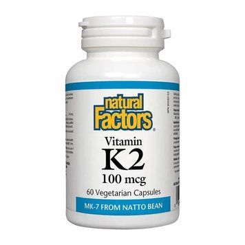 Vitamin K2  - 100mcg (МК-70) , 60 vcaps Natural Factors vitamin-k2-100mcg_nf фото